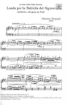 Lauda Per La Nativita Del Signore von Ottorino Respighi 