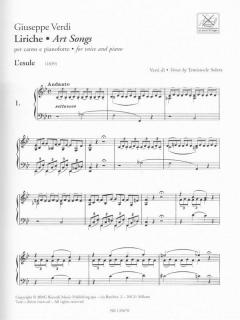 Liriche - Art Songs von Giuseppe Verdi 