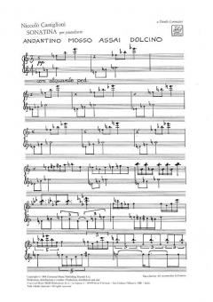 Sonatina per Pianoforte von Niccolo Castiglioni 