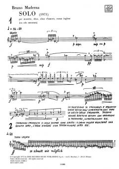 Solo Per Musette, Oboe, Oboe D'amore, Corno Inglese von Bruno Maderna im Alle Noten Shop kaufen