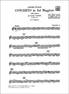 Concerto G-Dur F 11/11 Alla Rustica T 49 (Antonio Vivaldi) 