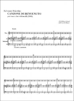 Canzone Di Benvenuto, per Voce e Due Violoncelli (Salvatore Sciarrino) 