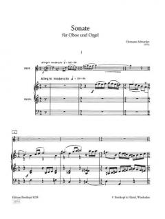 Sonate für Oboe und Orgel von Hermann Schroeder im Alle Noten Shop kaufen