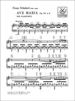 Ave Maria Op.52 Nr.6 D.839 Per Pianoforte von Franz Schubert 