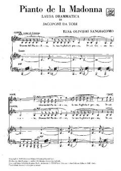 Pianto de La Madonna. Lauda Drammatica Di Jacopone von Sangiacomo Olivieri 