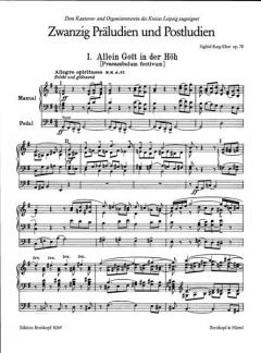 20 Präludien und Postludien op. 78 von Sigfrid Karg-Elert 