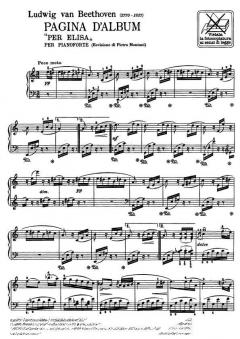 Pagina D'Album per Elisa von Ludwig van Beethoven 