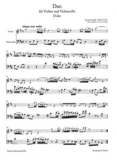 Duo Hob VI: D1 von Joseph Haydn 