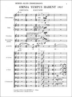 Omnia Tempus Habent (1957). Cantata per Soprano Solista (Bernd Alois Zimmermann) 