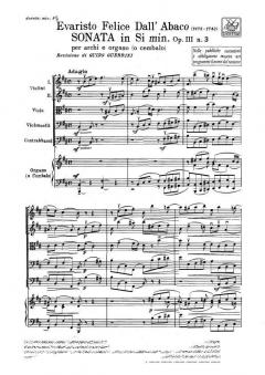 Sonata In Si Min. per Archi e Organo (Evaristo Felice dall'Abaco) 