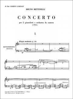 Concerto per 2 Pianoforte e Orchestra Da Camera von B. Bettinelli 