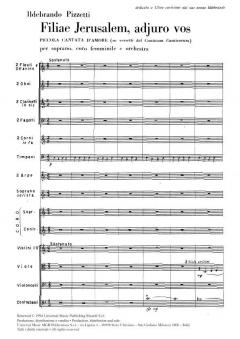 Filiae Jerusalem, Adjuro Vos. Piccola Cantata D'am von Ildebrando Pizzetti 