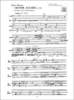 Grande Aulodia (1970) per Flauto e Oboe Soli Con Orchestra von Bruno Maderna im Alle Noten Shop kaufen (Partitur)