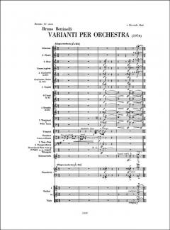 Varianti per Orchestra von B. Bettinelli im Alle Noten Shop kaufen (Partitur)