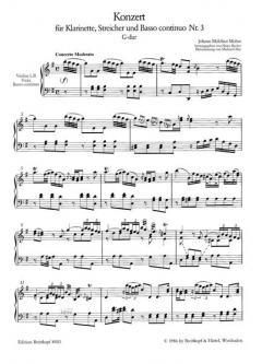 Klarinettenkonzert Nr. 3 G-dur von Johann Melchior Molter 