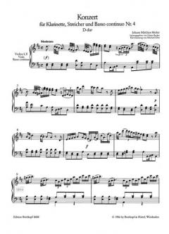 Klarinettenkonzert Nr. 4 D-dur von Johann Melchior Molter 