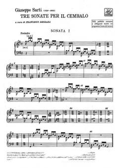 3 Sonata per Il Cembalo (Giuseppe Sarti) 