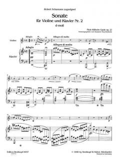 Sonate Nr. 2 d-moll op. 21 von Niels Wilhelm Gade 