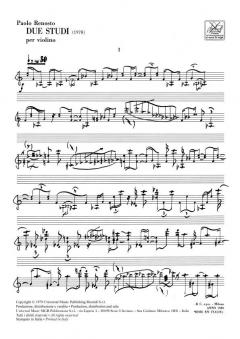 2 Studi per Violino von P. Renosto im Alle Noten Shop kaufen