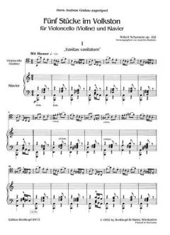 5 Stücke im Volkston op. 102 von Robert Schumann 