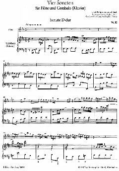 4 Sonaten Heft 1 von Carl Philipp Emanuel Bach 
