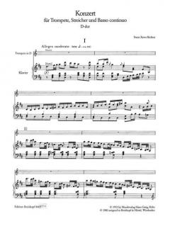 Trompetenkonzert D-dur von Franz Xaver Richter im Alle Noten Shop kaufen