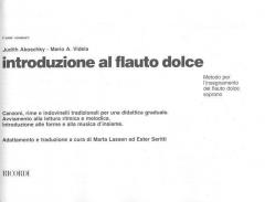 Introduzione Al Flauto Dolce (J. Akoschky) 