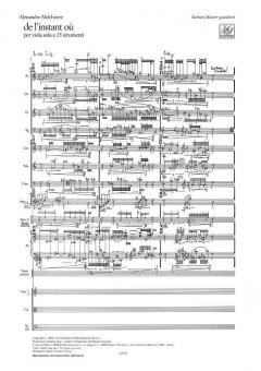 De L'instant ou per Viola Sola e 15 Strumenti 