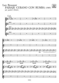 Paisaje Cubano Con Rumba per 4 Chitarre von Leo Brouwer 
