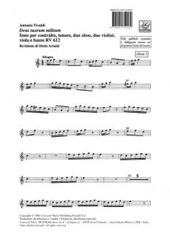Deus Tuorum Militum. Inno per Canto, T., 2 Ob., 2 Vl. (Antonio Vivaldi) 