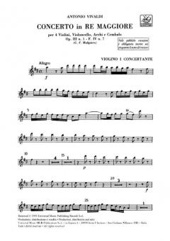 Concerto D-Dur F 4/7 Op. 3/1 T 406 (Antonio Vivaldi) 