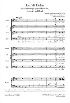 Der 98. Psalm op. 91 (Felix Mendelssohn Bartholdy) 