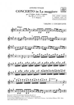 Concerto A-Dur F 1/175 Op. 3/5 T 410 (Antonio Vivaldi) 