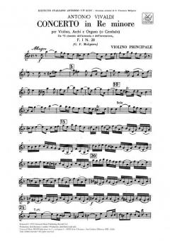 Concerto per Violino, Archi e B.c.: In Re Min. Op. 8 N. (Antonio Vivaldi) 