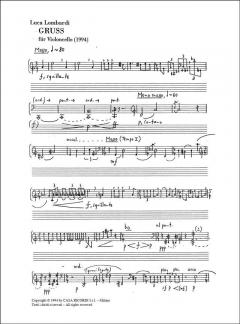 Gruss, Per Violoncello (1994) von Luca Lombardi im Alle Noten Shop kaufen