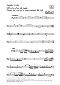 Cantate Per Soprano e Contralto Set Parte Di Basso von Antonio Vivaldi 