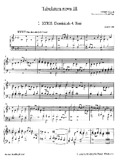 Tabulatura Nova SSWV 139-158 Teil 3 von Samuel Scheidt 