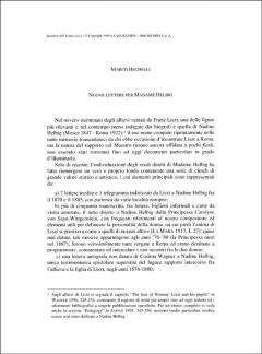 Quaderni 1 Dell' Istituto Liszt 