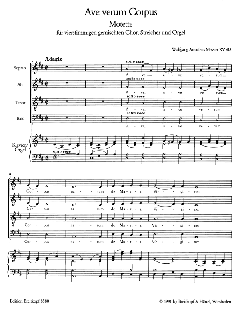 Ave verum Corpus KV 618 (W.A. Mozart) 