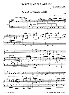 Sämtliche Konzert-Arien für Sopran Band 1 von Wolfgang Amadeus Mozart 