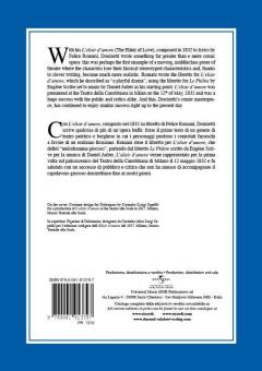 Elisir D'amore Melodramma in Due Atti von Gaetano Donizetti 