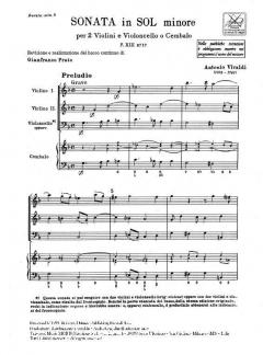 Sonate G-Moll F 13/17 T 382 Op. 1/1 von Antonio Vivaldi 