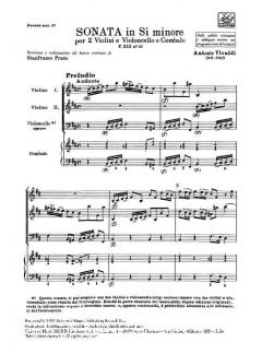 Sonate H-Moll F 13/27 T 392 Op. 1/11 von Antonio Vivaldi 
