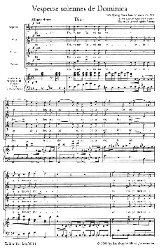 Vesperae solennes de Dominica KV 321 (W.A. Mozart) 
