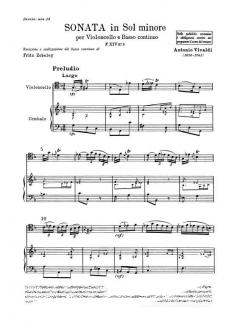 Sonate G-Moll RV 42 F 14/9 T 530 von Antonio Vivaldi 