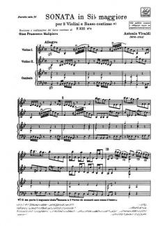 Sonate B-Dur F 13/2 T 24 von Antonio Vivaldi 