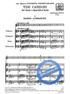 3 Canzoni - Poesie popolari italiane (Ildebrando Pizzetti) 