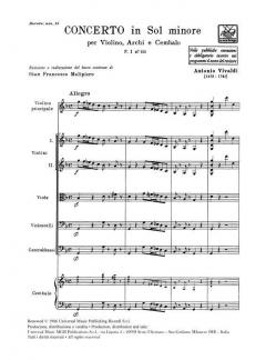 Concerto G-Moll F 1/125 T 295 RV 331 (Antonio Vivaldi) 