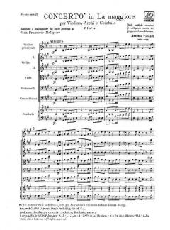 Concerto A-Dur F 1/141 T 323 RV 340 (Antonio Vivaldi) 