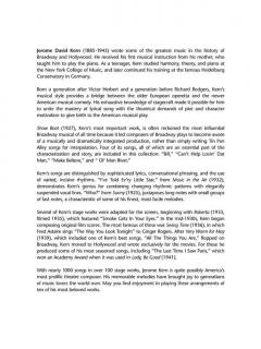 Jerome Kern Classics For Piano Solo Intermediate Level 